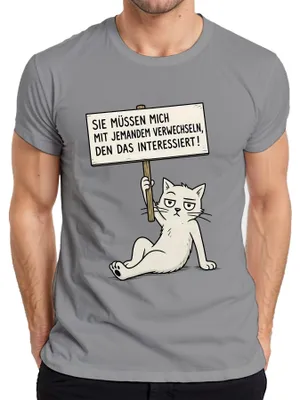 Obrázek produktu pro Musíte mě s někým zaměňovat. Výroky, sarkasmus. Pánské tričko, šedá barva, velikost XL