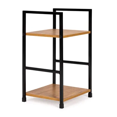 Produktbild von ModernHome CWJ302448 Nachttisch mit Metallgestell, 2 Ablagen