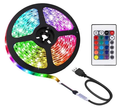 Immagine prodotto di Striscia LED da 2 metri con telecomando e 60 LED RGB 5050 SMD