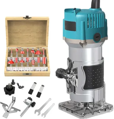 Image de Fraiseuse à bois, puissance 800W, vitesse 30000 tr/min, prise EU