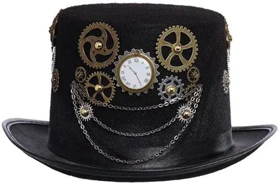 Produktbild von Einheitsgröße, Steampunk-Hut mit Sonnenbrille - Schwarz