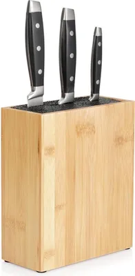 Obrázok produktu pre Vilde | Blok na nože - Stojan na nože - z bambusu - Držiak na nože - Blok na nože bez náplne - 19,5x9x23 cm