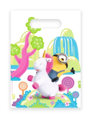 Produktbild von Minions Einhorn-Geschenktüten 6 Stück bunt 23 x 17 cm