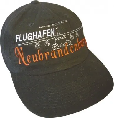 Produktbild von Baseballcap mit Einstickung - Flughafen Neubrandenburg - 68866 schwarz