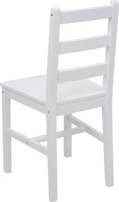 Immagine prodotto di Set per sala da pranzo HWC-F77, set per sala da pranzo, legno massiccio rustico 110cm ~ bianco