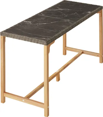 Produktbild von tectake® Rattan Tisch Lovas 161 x 64,5 x 99,5 cm