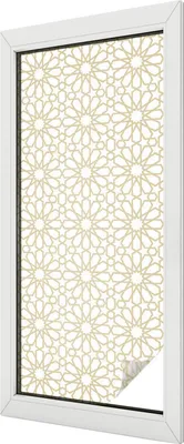 Zdjęcie produktu dla Folia witrażowa - 116x50 cm - wzór witrażowy - nieprzezroczysta dekoracyjna folia do ochrony prywatności - samoprzylepna, ochrona przed promieniowaniem UV - wzory geometryczne