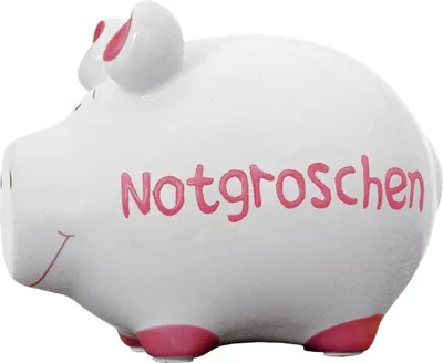 Produktbild von KCG 100493 Spardose Schwein "Notgroschen" - Keramik, klein