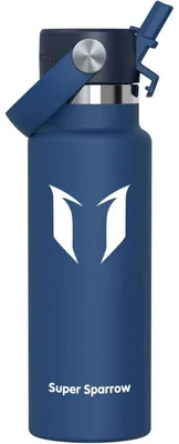 Zdjęcie produktu dla Termos ze stali nierdzewnej, bidon, 350 ml, kolor: jagodowy, system FlipFlow, słomka, wolny od BPA