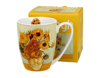Obrázek produktu pro DUO ART GALLERY Klasický hrnek 380 ml SUNFLOWERS kostní porcelán