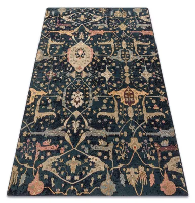 Image de Tapis en laine POLONIA Persej oriental bleu foncé bleu 170x235 cm