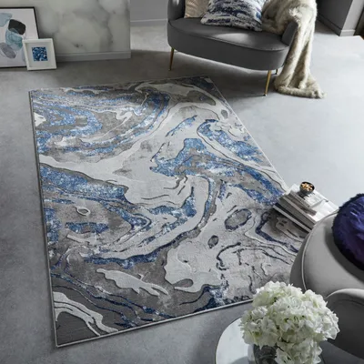 Luxuriöser Wohnzimmer Teppich mit metallischer Marmorierung_Blau-Grau_Rechteckig_#sku_BARK503119371430-BARK503119371431-BARK503119371432-BARK503119371433-BARK503119371434#