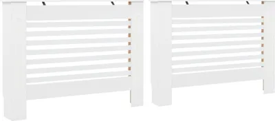 Zdjęcie produktu dla Osłony na kaloryfer, 2 szt., białe, 112x19x81,5 cm, MDF