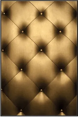 Produktbild von Wallario Wandbild Goldene Ledertür, Größe: 61 x 91,50 cm, Poster mit schwarzem Aluminiumrahmen