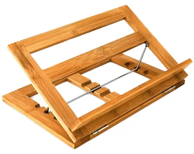 Image de Relaxdays, support pour livre de cuisine, inclinable, dimensions (H x L x P) : 22 x 33 x 22,5 cm, porte-livre