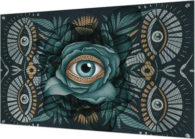 Produktbild von Selbstklebende Fototapete - Wandbilder für Wohnzimmer - 416x254 - Dekorative Wandfolie - Modernes Design für Wanddekoration - Tapeten für Innenräume - Blütenauge