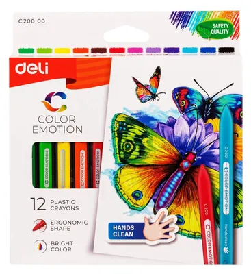 Produktbild von Color Emotio Dreieck-Buntstifte aus Kunststoff, 12 Farben