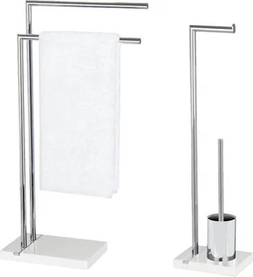 Produktbild von Handtuchhalter, WC-Garnitur und Toilettenpapier-Rollenhalter Noble White, WENKO