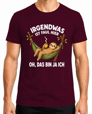 Obrázek produktu pro Něco tu nehraje. To jsem já. Tričko s nápisem "Statement", sarkastické, pánské, barva vínová, velikost XL