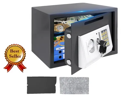 Produktbild von Digitaler Safe, Elektronisches Schloss, Hochkapazitätsspeicher, 16L(35x25x25cm)Schwarz
