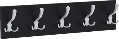 Obrázek produktu pro AKKE Schwarz šatní tyč horizontální malá ALU háčky ŠxV: 60x15 cm
