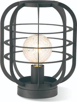 Tischlampe / Bodenlampe für LED Filament Stableuchte - schwarz - E27 - 30cm