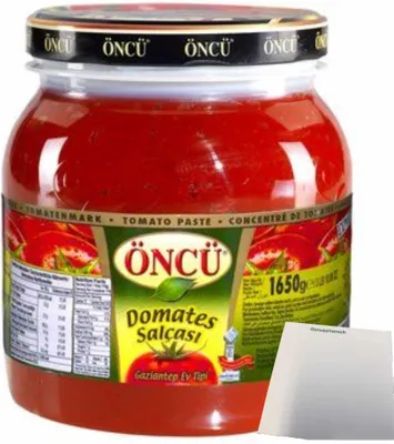Produktbild von Öncü Tomatenpüree, Tomatenmark (1650g Glas) + usy Block