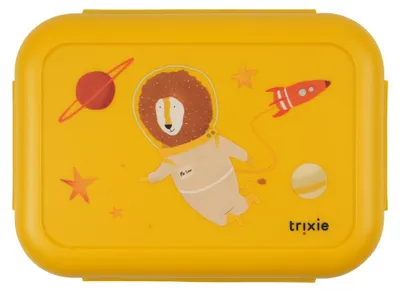 Productafbeelding van Trixie lunchbox, broodtrommel met clips, design: Spaceman Mr. Lion