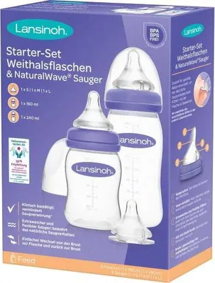 Image de Lansinoh Naturalwave Starter-Set Tétine et biberon 1 pc
