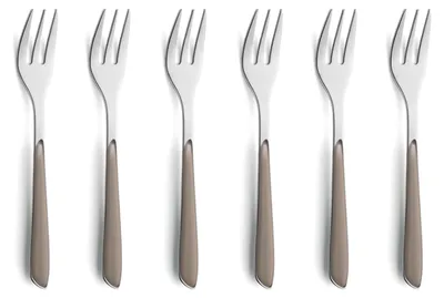 Produktbild von Kuppels 6-tlg. Kuchengabel Set PRISMA 6-teilig kakao hochglanzpoliert