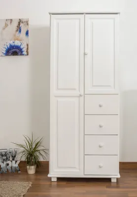 Produktbild von Kleiderschrank massiv weiss