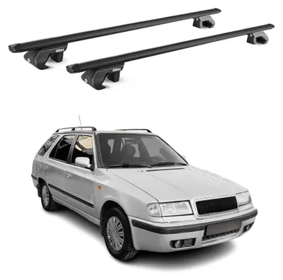Produktbild von Dachträger Grundtäger für Skoda Felicia Kombi 1994-2001 90kg Alu Schwarz, KI-generiertes Bild