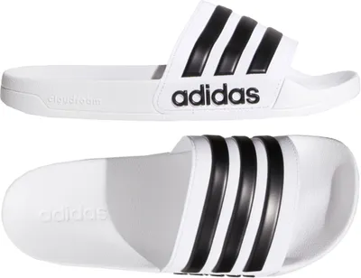 Produktbild von Adidas Adilette Cloudfoam, Männlich, Erwachsener, Rutschen, Schwarz, Weiß, Abbildung, Synthetik