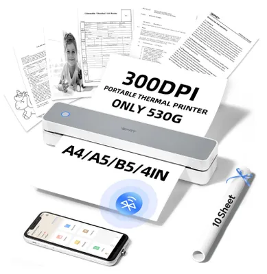 Productafbeelding van Draagbare thermische printer, Bluetooth mobiele printer