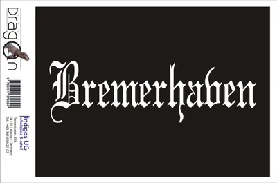 Produktbild von Aufkleber / Autoaufkleber - JDM / Die cut / Auto / OEM - Stadt Bremerhaven - 200x60mm schwarz - Heckscheibe / Heckscheibenaufkleber