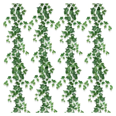 Produktbild von 4 Stück Künstliche Efeu-Girlande Grün 2M, Kunst Efeu Ranken Hängepflanze, Efeu Girlande Dekoration für Innenräume