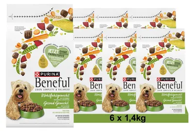 Produktbild von BENEFUL Wohlfühlgewicht Trockenfutter mit Huhn und Gemüse 6 x 1,4kg (6x1,4kg)