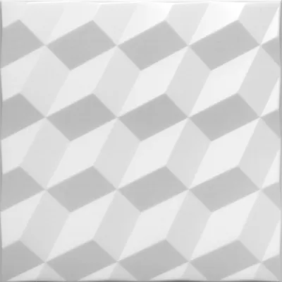 Produktbild von DECCART | 3D Deckenpaneele & Wandpaneele Rauten Weiß | Dekorative Schaumstoff-Kasetondecken | 50cm x 50cm | 0,25m²