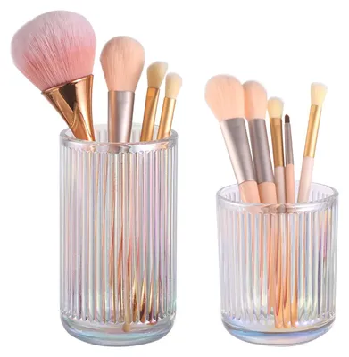 Produktbild von Kristallglas Make-up Pinselhalter Organizer für das Bad