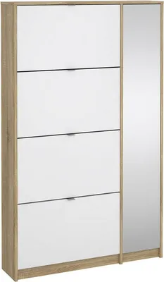 Produktbild von Schuhschrank - Schuhregal Eiche Braun 24x99x162h cm