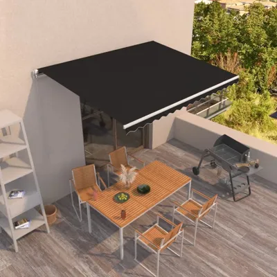 Productafbeelding van Maison Exclusive - Uitschuifbare zonnescherm, antraciet, 400 x 350 cm