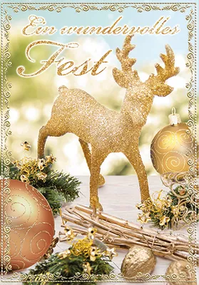 Produktbild von Weihnachten  Glückwunschkarte im Format 115 x 17cm mit Umschlag