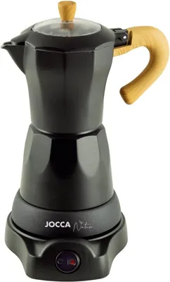 Produktbild von Jocca elektrische Espresso Kaffeemaschine in schwarz für bis zu 6 Tassen mit 360° drehbarem Kopf