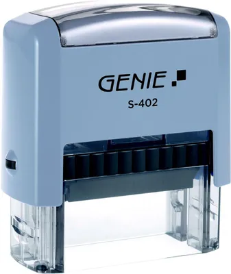 Produktbild von Genie S-402 - Selbstfärbestempel - Benutzerdefinierter Stempel - 47 x 18 mm - Blau - 75 mm - 33 mm