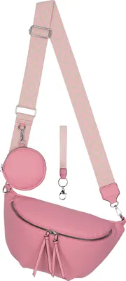 Produktbild von Bauchtasche Crossbody-Bag Umhängetasche Kunstleder Italy-Design PEACH (53046)