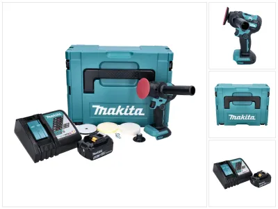 Produktbild von Makita DPV 300 RM1J Akku Schleifer Polierer 18 V 50 / 80 mm Brushless + 1x Akku 4,0 Ah + Ladegerät + Makpac