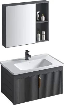 Productafbeelding van Rea Badkamermeubelset Met Wastafel Astor 60cm Grey