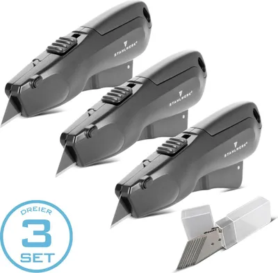 Image de STAHLWERK Cutter UCM-19 ST Set de 3 pièces, y compris 10 lames à changement rapide