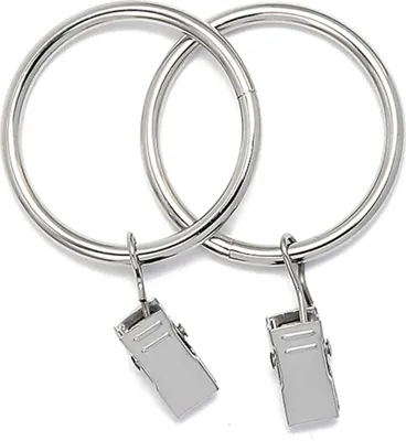 Produktbild von EWANTO Vorhangringe 10 Stück Silber glänzend 38 mm Durchm...