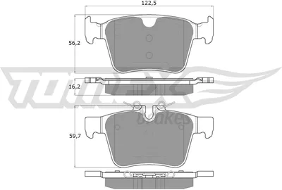 Produktbild von TOMEX brakes Bremsbeläge Satz Hinten Bremsklötze für LAND ROVER Range Rover Evoque (L538) TX 18-16